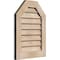 Ekena Millwork Octagonal Top Gable Vent Non-Functional, Pine Gable Vent w/ Decorative Face Frame, 36"W x 30"H GVWOT36X3002SDUPI - alternate 2